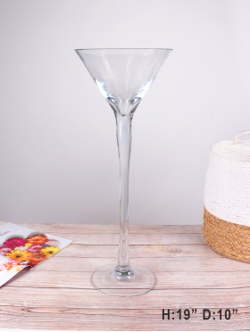 GOBLET STYLE GLASS VASE (PICKUP ONLY)